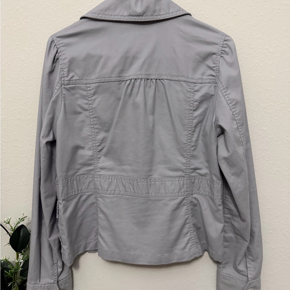 LOFT Women's Utility Jacket in Gray - Picture 8 of 8